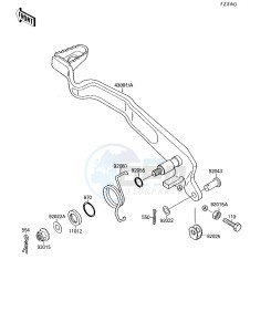 KSF 250 A [MOJAVE 250] (A3-A7) [MOJAVE 250] drawing BRAKE PEDAL