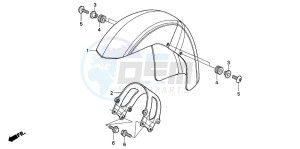 VT750CA drawing FRONT FENDER