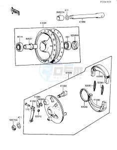 KD 80 M [KD80] (M3-M7) [KD80] drawing FRONT HUB_BRAKE