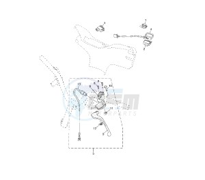 YN NEO'S 50 drawing HANDLE SWITCH AND LEVER 5C2J-G2P