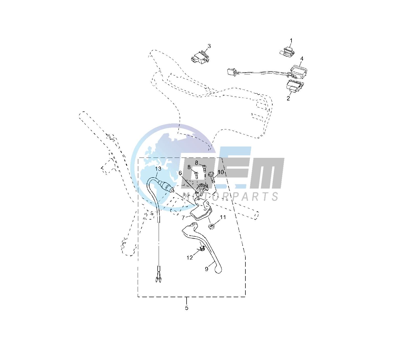 HANDLE SWITCH AND LEVER 5C2J-G2P