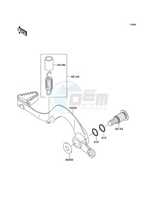 KX450F KX450EBF EU drawing Brake Pedal