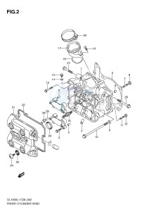 DL1000 (E28) V-Strom drawing FRONT CYLINDER HEAD