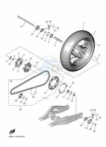 YZF690 YZF-R7 (BEBA) drawing REAR WHEEL