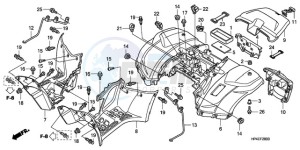 TRX420TMA Europe Direct - (ED / 2WD) drawing REAR FENDER