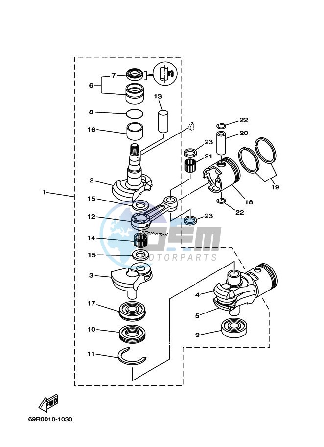 CRANKSHAFT--PISTON