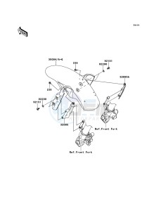 VERSYS KLE650A9F GB XX (EU ME A(FRICA) drawing Front Fender(s)