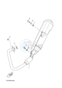 MT125 MT-125 (5D7C) drawing EXHAUST