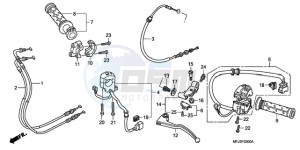 CBR600RR9 France - (F / CMF MME SPC) drawing HANDLE LEVER/SWITCH/CABLE