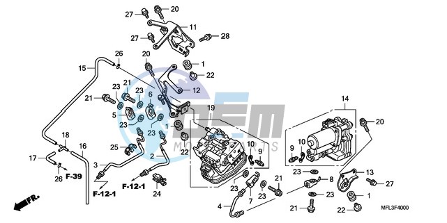 REAR POWER UNIT/REAR VALV E UNIT