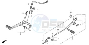 CB1000F drawing PEDAL