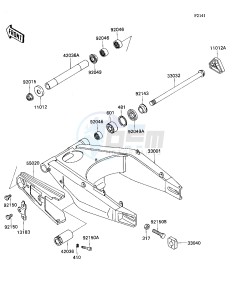 ZX 750 H [NINJA ZX-7] (H2) [NINJA ZX-7] drawing SWINGARM