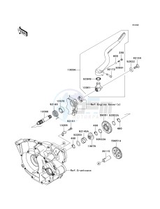 KX 250 W [KX250F MONSTER ENERGY] (W9FA) W9FA drawing KICKSTARTER MECHANISM