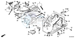 CBR600RRC drawing LOWER COWL (L.)