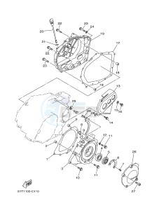 YFM350 YFM35RB RAPTOR 350 (1BS8 1BS7) drawing CRANKCASE COVER 1