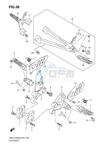 GSX-R750 (E2) drawing FOOTREST