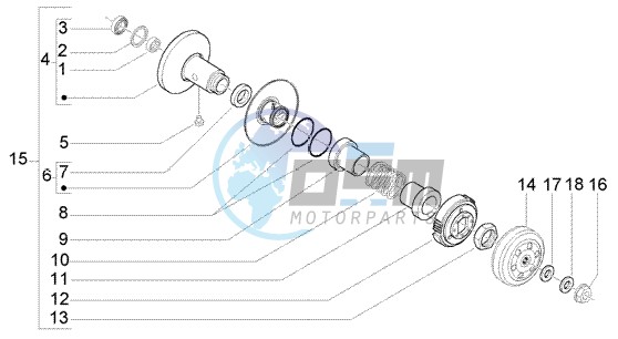 Driven pulley