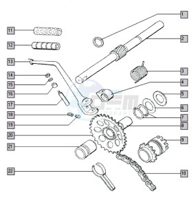 SUPER_TOM_V-K3 50 V-K3 drawing Starter mechanism