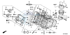 VFR800XB Crossrunner E drawing CYLINDER HEAD (FRONT)