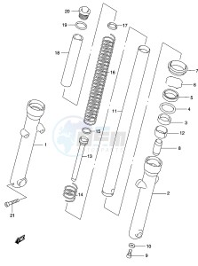 GZ250 (K3) drawing FRONT FORK DAMPER