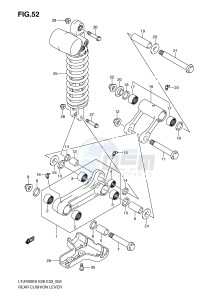 LT-Z400 (E28-E33) drawing REAR CUSHION LEVER