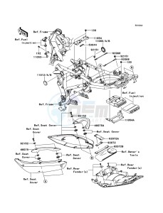 ER-6f ABS EX650B7F GB XX (EU ME A(FRICA) drawing Frame Fittings(JKAEX650ABA022144-)