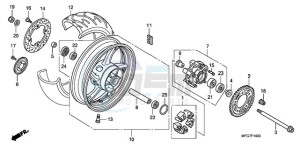 CB600FA39 Europe Direct - (ED / ABS ST) drawing REAR WHEEL