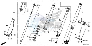 CRF450RG CRF450R Europe Direct - (ED) drawing FRONT FORK (F/G)