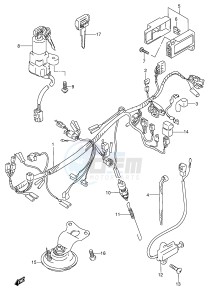 GSX600F (E2) Katana drawing WIRING HARNESS (MODEL T)