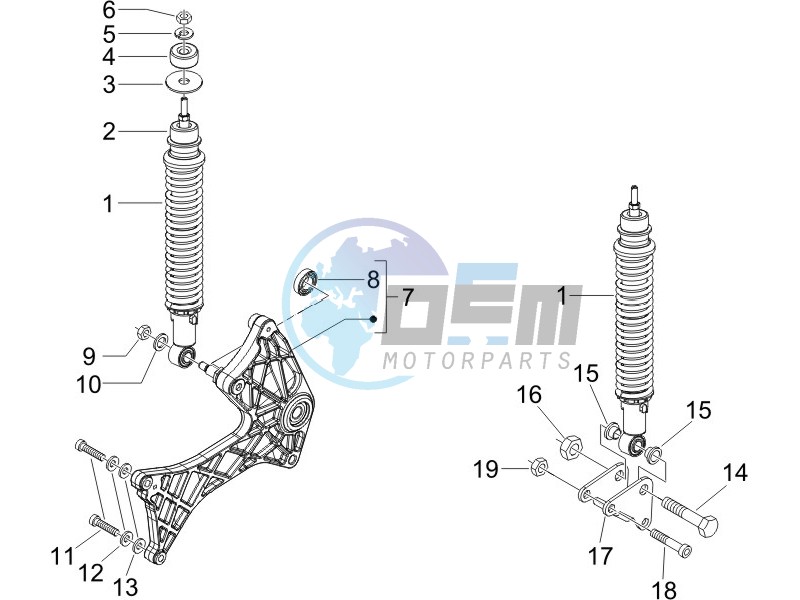 Rear suspension - Shock absorbers