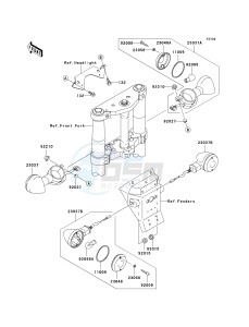 VN 1600 B [VULCAN 1600 MEAN STREAK] (B6F-B8FA) B7FA drawing TURN SIGNALS