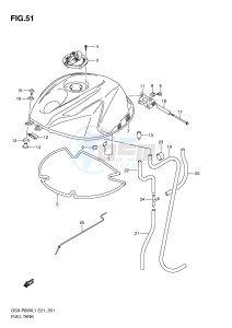 GSX-R600 (E21) drawing FUEL TANK (GSX-R600L1 E24)