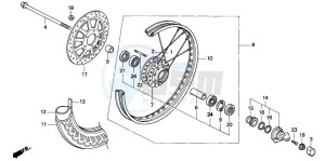 CG125ES drawing FRONT WHEEL