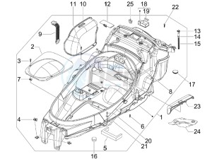 MP3 250 ie mic drawing Helmet box - Undersaddle