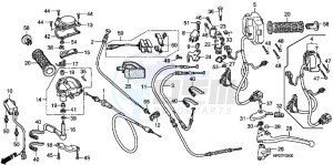 TRX500FPMB drawing HANDLE LEVER/ SWITCH/ CABLE