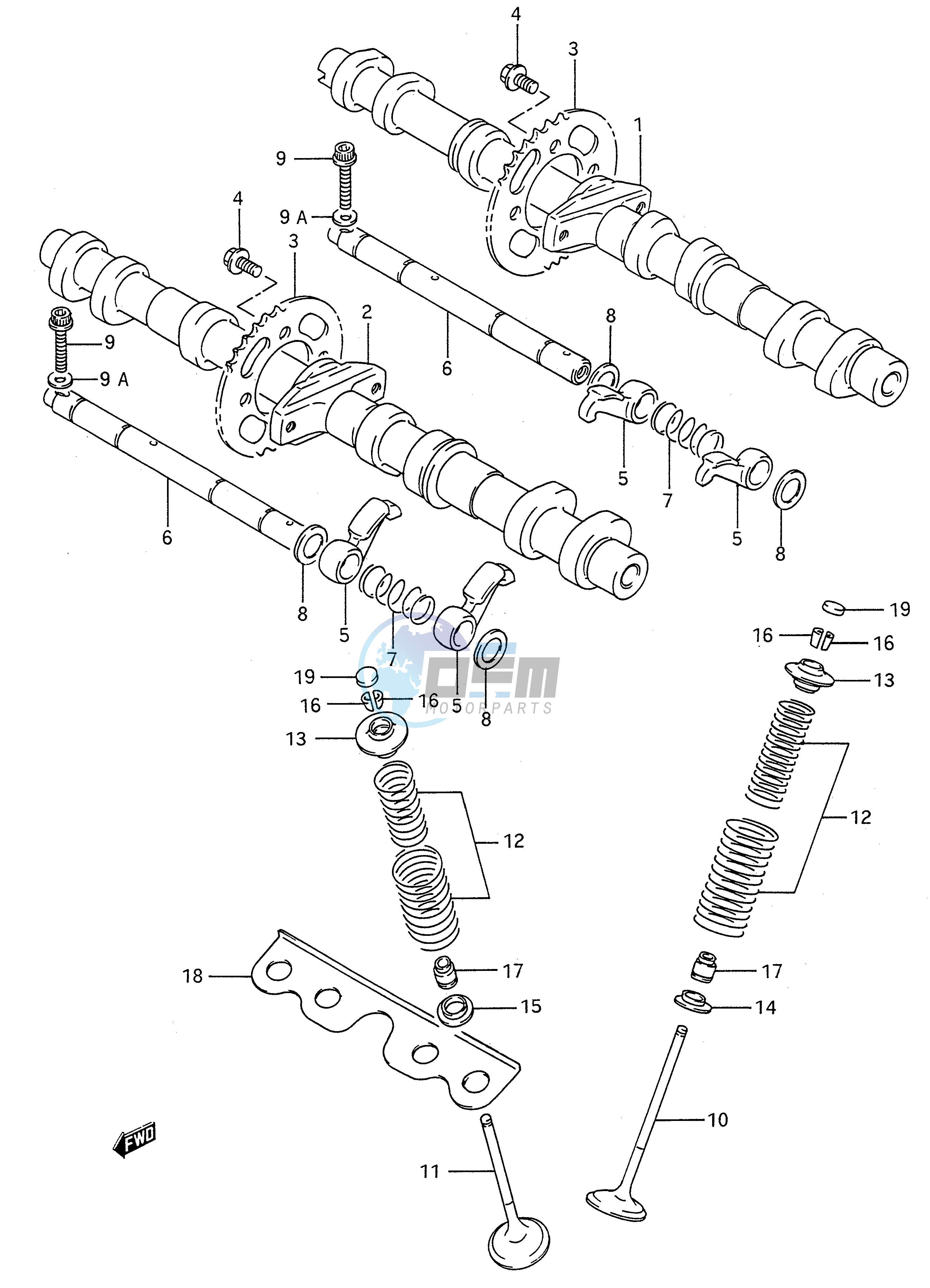 CAM SHAFT   VALVE (MODEL N P R S T)