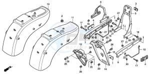 VT1100C SHADOW drawing REAR FENDER