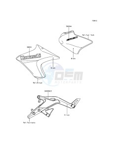 ER-6N ER650EDS XX (EU ME A(FRICA) drawing Decals(Red)