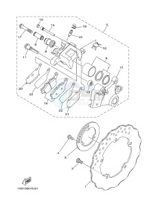 MT07A MT-07 ABS 700 (1XBH 1XBJ) drawing REAR BRAKE CALIPER