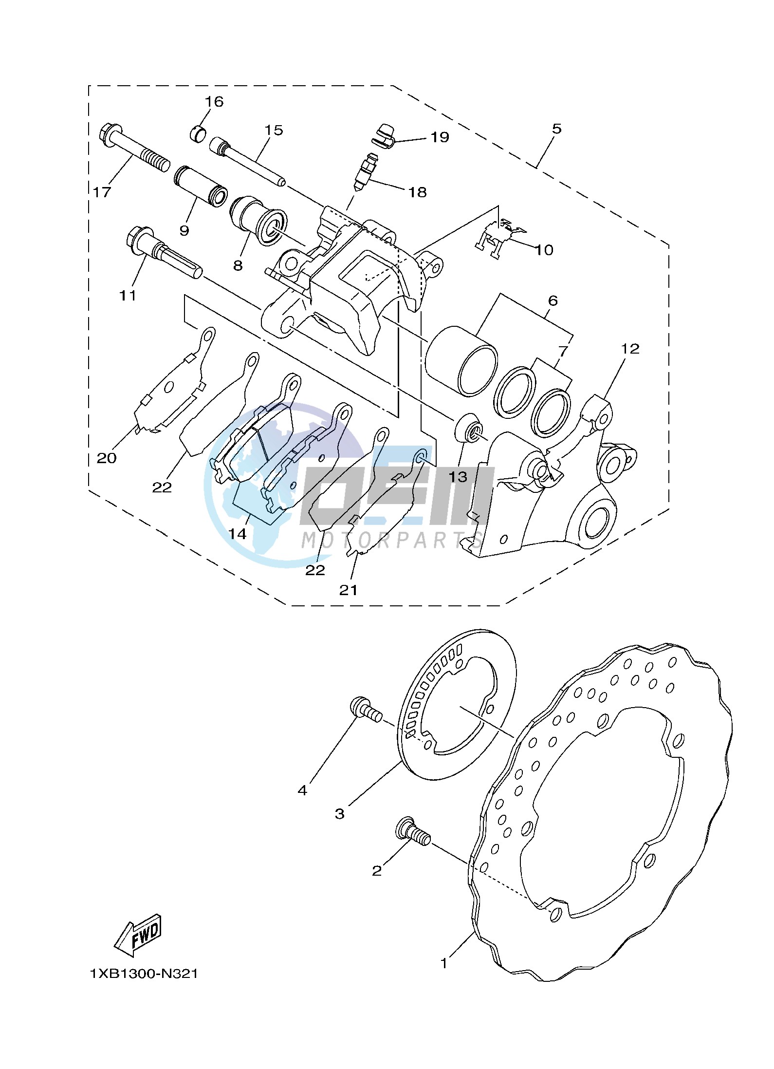 REAR BRAKE CALIPER