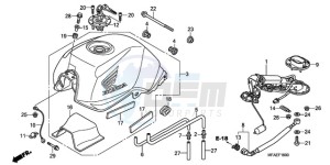 CBF1000TA UK - (E / ABS MKH) drawing FUEL TANK/FUEL PUMP