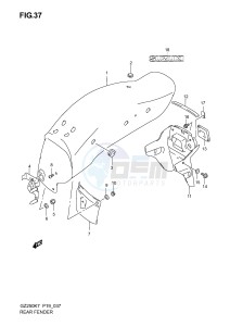 GZ250 (P19) drawing REAR FENDER