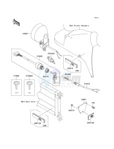 KAF 300 C [MULE 550] (C1-C5) [MULE 550] drawing HEADLIGHT-- S- -_IGNITION SWITCH