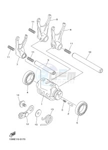 YZ250F (1SME 1SMJ 1SMK 1SML) drawing SHIFT CAM & FORK