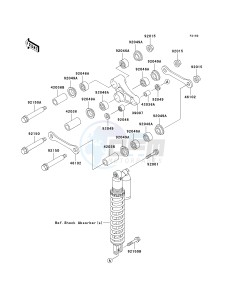 KDX 200 H (H10-H11) drawing REAR SUSPENSION