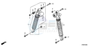 TRX700XX9 Australia - (U) drawing REAR CUSHION