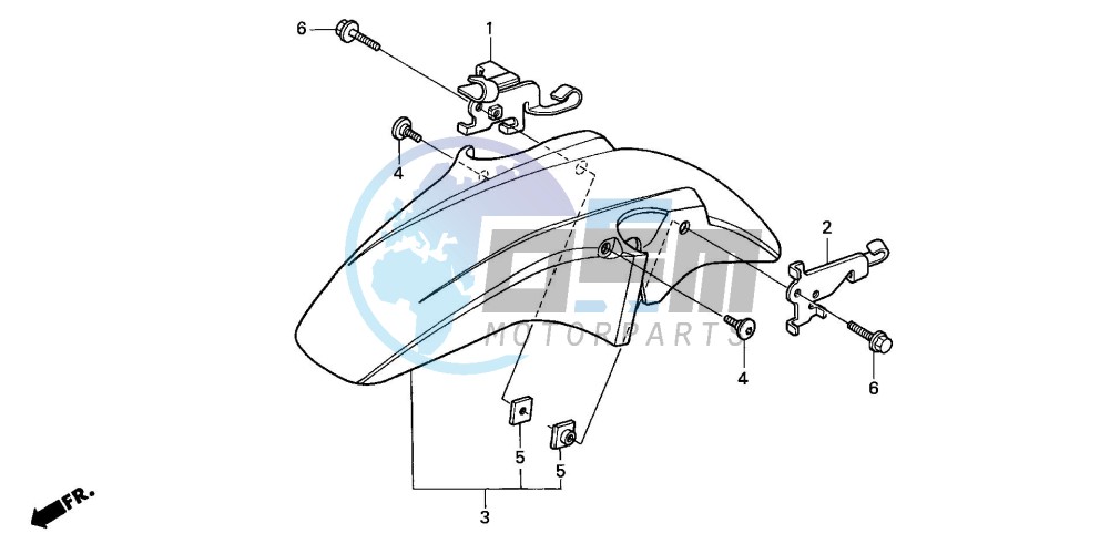 FRONT FENDER (CB600F2/F22/3/4)