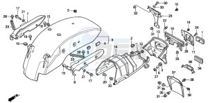 VF750C2 drawing REAR FENDER