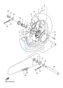 YZ450FX (B917 B918 B919 B919 B91A) drawing REAR WHEEL