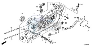 WW125EX2F PCX125 - WW125 UK - (E) drawing LEFT CRANKCASE